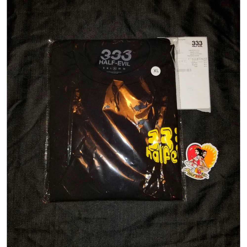 Half Evil 333 - Tiny Bubble Logo $3.33 Tee 1/1000